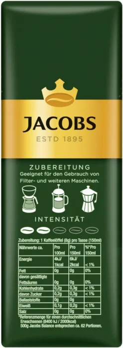 JACOBS Filterkaffee Krönung Balance 6 X 500 G Kaffee Gemahlen + 1 Becher+ 1 Dose 14 JACOBS Filterkaffee Krönung Balance 6 X 500 G Kaffee Gemahlen + 1 Becher+ 1 Dose -Kaffeegenuss Verkaufsgeschäft beaf445dc74f860a57477def028e588d 2
