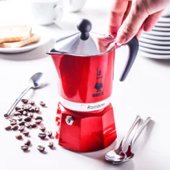 Bialetti Rainbow, Italienische Espresso-Kaffeemaschine, Aluminium, 3 Tassen, Rot 19 Bialetti Rainbow, Italienische Espresso-Kaffeemaschine, Aluminium, 3 Tassen, Rot -Kaffeegenuss Verkaufsgeschäft c08f80816e6fde859465bbe20dcf3714