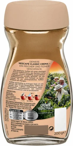 Nescafé® Nescafé Classic Crema | Löslicher Kaffee | 200g -Kaffeegenuss Verkaufsgeschäft c5694985e038f056ac50b707f9427a33