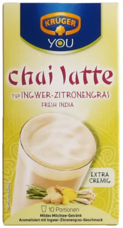 Krüger You Chai Latte Typ Ingwer-Zitronengras Fresh India Extra Cremig | 10 Portionen -Kaffeegenuss Verkaufsgeschäft c7549ec99388ae51b3d83af56d6ca49c