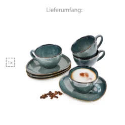 Sänger SÄNGER Kaffeetassen Set Darwin 8 Teilig Für 4 Personen -Kaffeegenuss Verkaufsgeschäft c8647d0596f6e629519b1d230214a470
