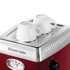 Russell Hobbs Espressomaschine Retro Rot Siebträger (15 Bar, 2 Tassen-Einsätze, 1,1l Abnehmbarer Wassertank, Dampf-Milchschaumdüse, Portionierlöffel Mit Tamper) Kaffeemaschine -Kaffeegenuss Verkaufsgeschäft c96d474bd44299bff9ad482d362abbfd