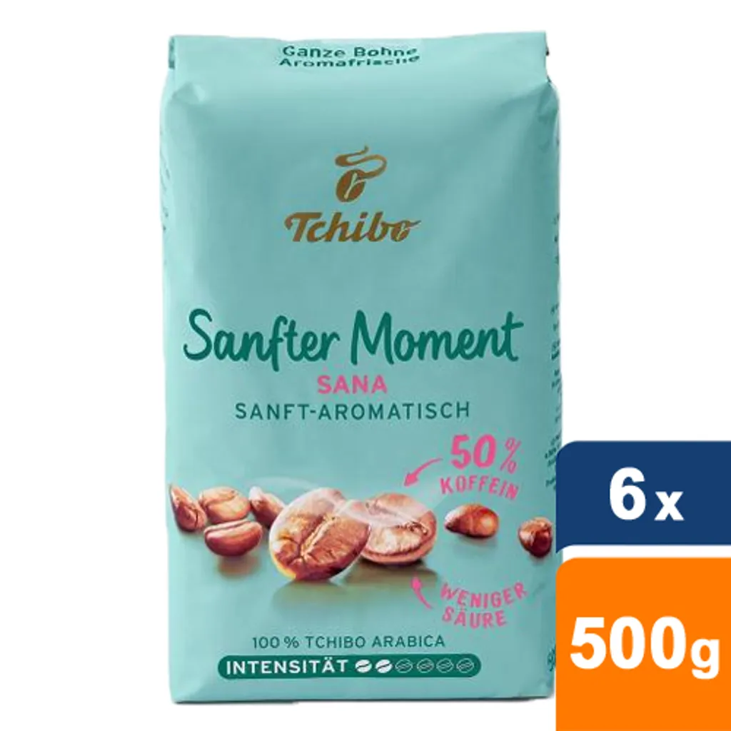 Tchibo - Sanfter Moment Sana Bohnen - 6x 500 G 1 Tchibo - Sanfter Moment Sana Bohnen - 6x 500 G