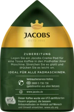 JACOBS Pads Crema Kräftig 270 Getränke - 15x18 Kaffeepads Senseo Kompatibel -Kaffeegenuss Verkaufsgeschäft cb8ffe5766cafe8ff6e154736d53b501