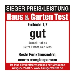 Russell Hobbs 21700-56 Retro Ribbon Red Kaffeemaschine -Kaffeegenuss Verkaufsgeschäft cba51e92ce50ccada551fb66c931933e