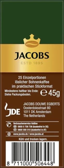 Jacobs Typ Espresso Sticks | Löslicher Kaffee | 25 Portionen -Kaffeegenuss Verkaufsgeschäft d0d3055304e6311a5038922c79425c6e