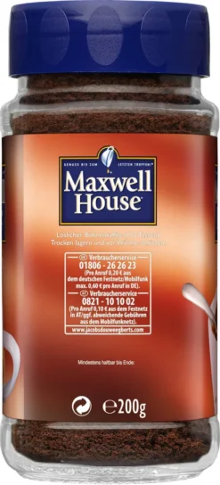 MAXWELL HOUSE Klassisch 6 X 200 G Gläser Löslicher Kaffee Instantkaffee -Kaffeegenuss Verkaufsgeschäft d29d3310a800d72ccad023f2119a5f86