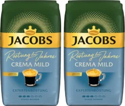 JACOBS Kaffeebohnen Expertenröstung Crema Mild Röstung Des Jahres 2 X 1 Kg + 1 Aluminium Dose Barista Design -Kaffeegenuss Verkaufsgeschäft d3aea06eb2a0c970a27fa8ce40c238d3