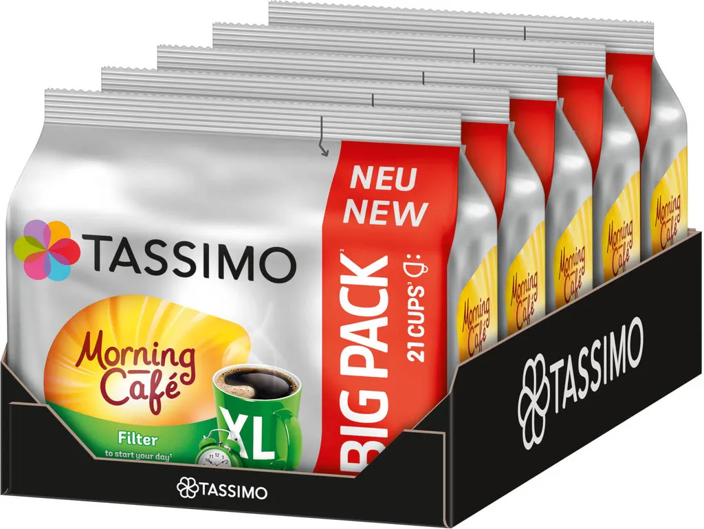 TASSIMO Kapseln Morning Café Filter XL T Discs 5 X 21 Getränke Kaffeekapseln 1 TASSIMO Kapseln Morning Café Filter XL T Discs 5 X 21 Getränke Kaffeekapseln