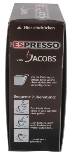 Jacobs Typ Espresso Sticks | Löslicher Kaffee | 25 Portionen -Kaffeegenuss Verkaufsgeschäft d974244053679f784bc197cc5dc9c143