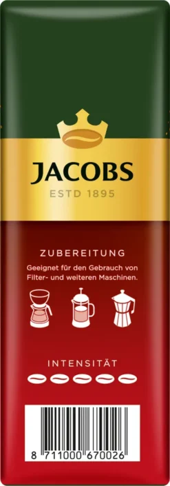 Jacobs Filterkaffee Meister Röstung | Gemahlen | 500g -Kaffeegenuss Verkaufsgeschäft db1b1fc03e7e339915906d55e72121ba