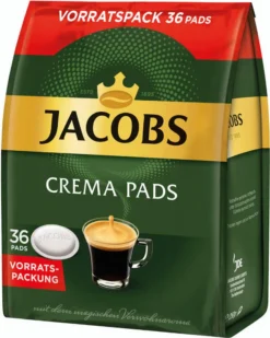 JACOBS Kaffeepads Crema Classic UTZ- 5 X 36 Getränke Pads Vorteilspack -Kaffeegenuss Verkaufsgeschäft e040227aa5eb605aa1092fe1872f9e84