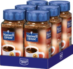 Kaffeegenuss Verkaufsgeschäft 3 MAXWELL HOUSE Klassisch 6 X 200 G Gläser Löslicher Kaffee Instantkaffee
