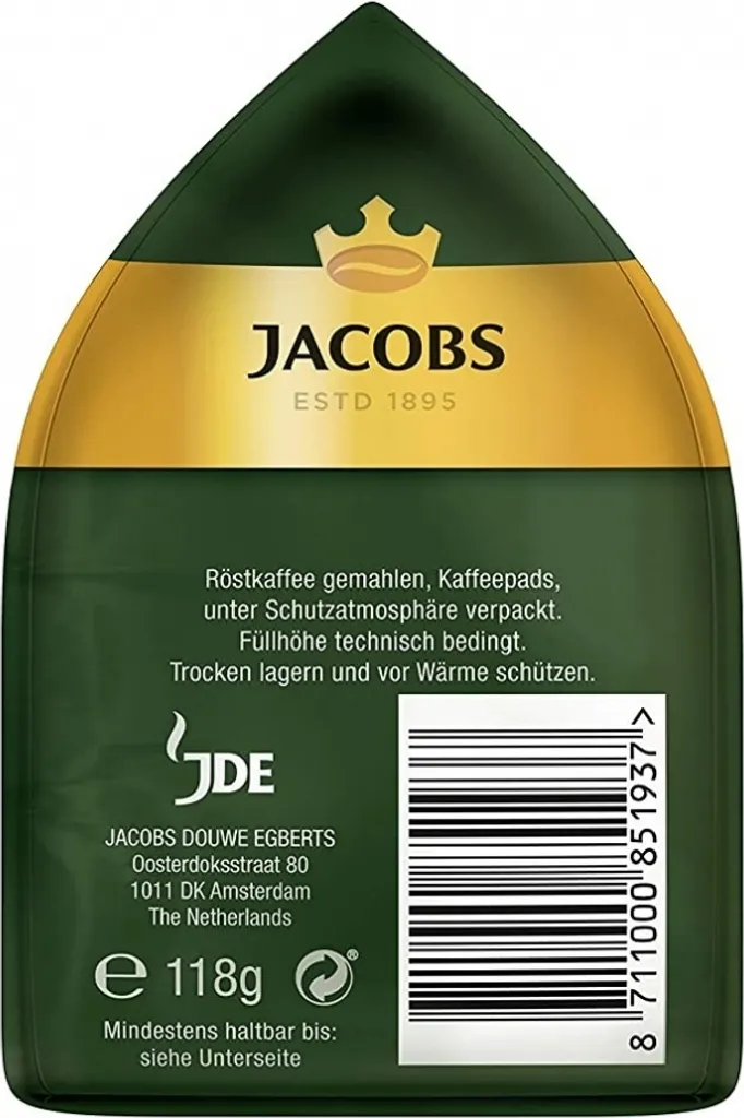 Jacobs Crema Pads Kräftig | 18 Senseo Kompatible Kaffeepads, 118 G 5 Jacobs Crema Pads Kräftig | 18 Senseo Kompatible Kaffeepads, 118 G – Bild 5