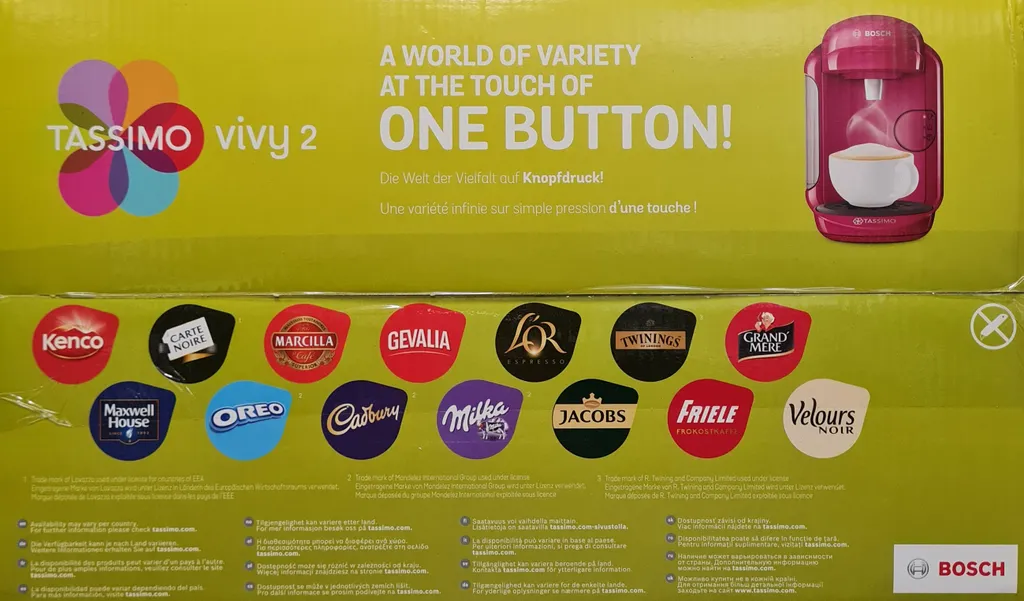 Bosch Tassimo Vivy2 Kapselmaschine TAS1401, Kompaktes Design, Vollautomatisch, Geeignet Für Alle Tassen - Pink 12 Bosch Tassimo Vivy2 Kapselmaschine TAS1401, Kompaktes Design, Vollautomatisch, Geeignet Für Alle Tassen - Pink – Bild 12