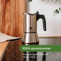 Espressokocher Edelstahl 2 Tassen I Mokkakanne Inkl. Ersatzdichtung I Mokkakocher (100 Ml Füllmenge 7 Espressokocher Edelstahl 2 Tassen I Mokkakanne Inkl. Ersatzdichtung I Mokkakocher (100 Ml Füllmenge -Kaffeegenuss Verkaufsgeschäft e377afb533472fd699c60e61909ed0ee