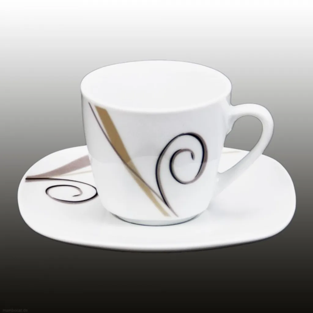 Van Well 18tlg. Kaffeeservice Porzellan Weiß 18 Tlg. 4 Van Well 18tlg. Kaffeeservice Porzellan Weiß 18 Tlg. – Bild 4