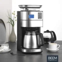 BEEM FRESH-AROMA-PERFECT II Filterkaffeemaschine Mit Mahlwerk - Thermo Kaffeemaschine Filterkaffeemaschine 10 Tassen Timer Thermoskanne Edelstahl -Kaffeegenuss Verkaufsgeschäft e3a1562484a8075fa4989a44c35bd13f