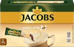 Jacobs 3in1 Sticks Café Latte | Löslicher Kaffee | 10 Portionen -Kaffeegenuss Verkaufsgeschäft e5b8e841682cb91a8b64435107cc2af5