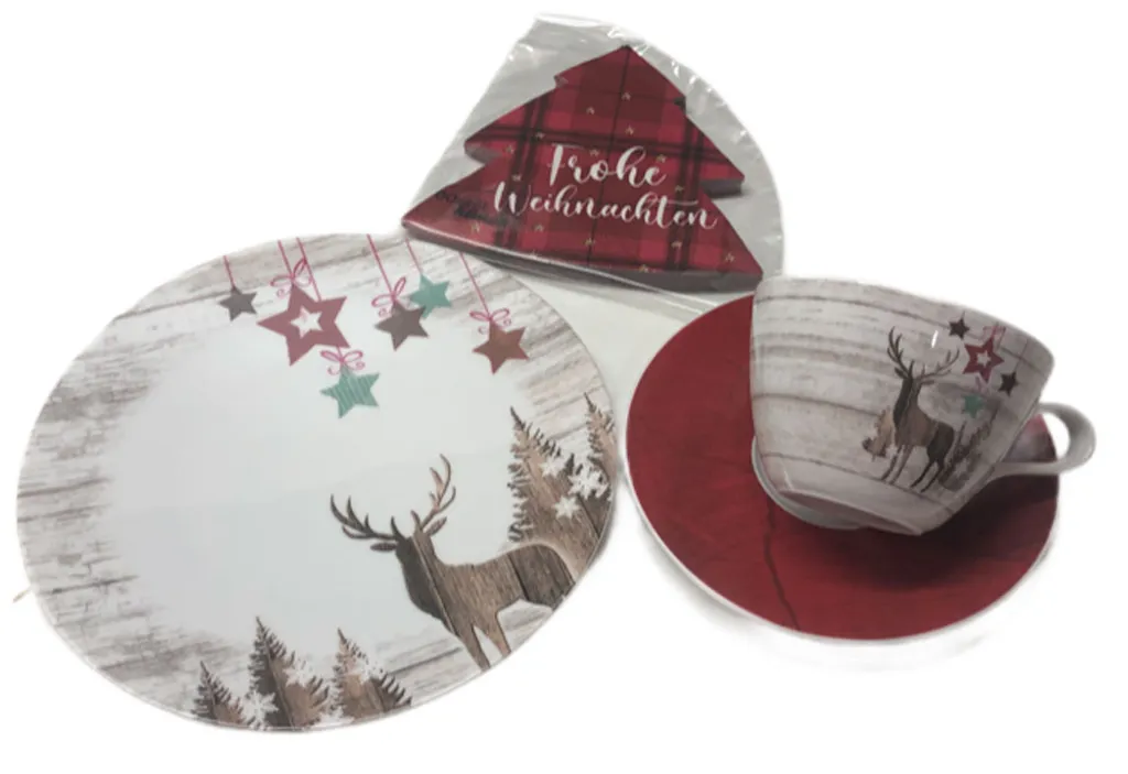 Seltmann Weiden Life Christmas Kaffeeservice 4tlg. Mit Servietten 1 Seltmann Weiden Life Christmas Kaffeeservice 4tlg. Mit Servietten