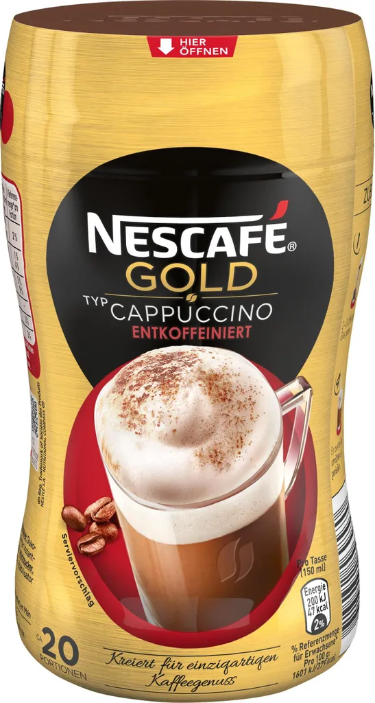 Nescafé® Nescafé Gold Typ Cappuccino Entkoffeiniert | 250g Dose 6 Nescafé® Nescafé Gold Typ Cappuccino Entkoffeiniert | 250g Dose – Bild 6