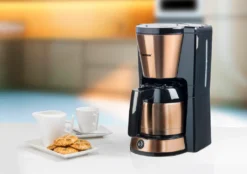 Bestron Filterkaffeemaschine Mit Thermokanne, Kaffeemaschine Für 8 Tassen Frischen Kaffee, Inkl. Permanentfilter Und Automatischer Abschaltfunktion, 900 Watt, Farbe: Kupfer -Kaffeegenuss Verkaufsgeschäft edd407f77aea7f79524dfaa5ac303813