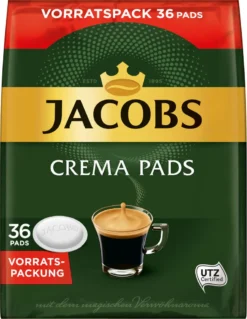 JACOBS Pads Crema Classic UTZ- 5 X 36 Getränke Vorteilspack + 1 Senseo Dose -Kaffeegenuss Verkaufsgeschäft f1853182ce9758c9b4b0119d893964c3