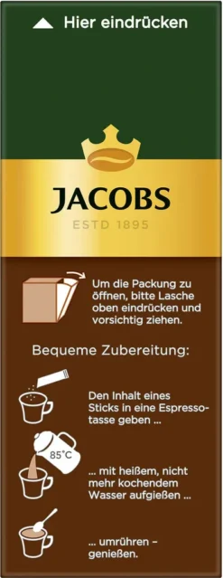 JACOBS Espresso Löslicher Kaffee 12er Pack - 12 X 25 Sticks -Kaffeegenuss Verkaufsgeschäft f27c6f28ec73822b3615311343e31ac4