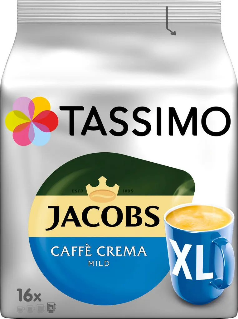TASSIMO Jacobs Caffè Crema Mild XL 5er Pack T Discs Kaffee Kapseln 5x16 Getränke 2 TASSIMO Jacobs Caffè Crema Mild XL 5er Pack T Discs Kaffee Kapseln 5x16 Getränke – Bild 2