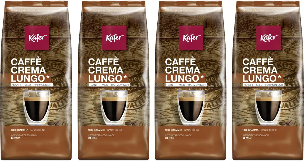 Käfer Caffè Crema Lungo | Ganze Bohne | 4 X 1000g 1 Käfer Caffè Crema Lungo | Ganze Bohne | 4 X 1000g