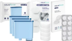 AquaFloow Set Für Saeco/Philips Kaffeemaschinen: 3x Wasserfilter (Ersatz CA6903), Entkalkungstabletten 4 Stück (Ersatz TZ80002), Reinigungstabletten 10x2g (Ersatz TZ80001)