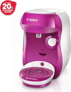 Bosch TASSIMO HAPPY Wild Purple +20 € Gutschein 1400 Watt 0,7 Liter Wassertank -Kaffeegenuss Verkaufsgeschäft fd1a01907953b86199fdb209885b60ff